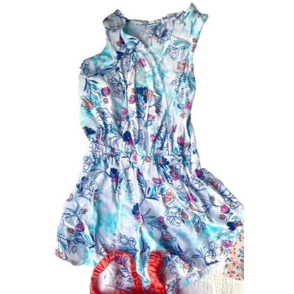 Girl's LOT of 4 Hawaiian Tropical Dresses & Rompers Mixed Brands Size 3T / XS - Picture 1 of 11